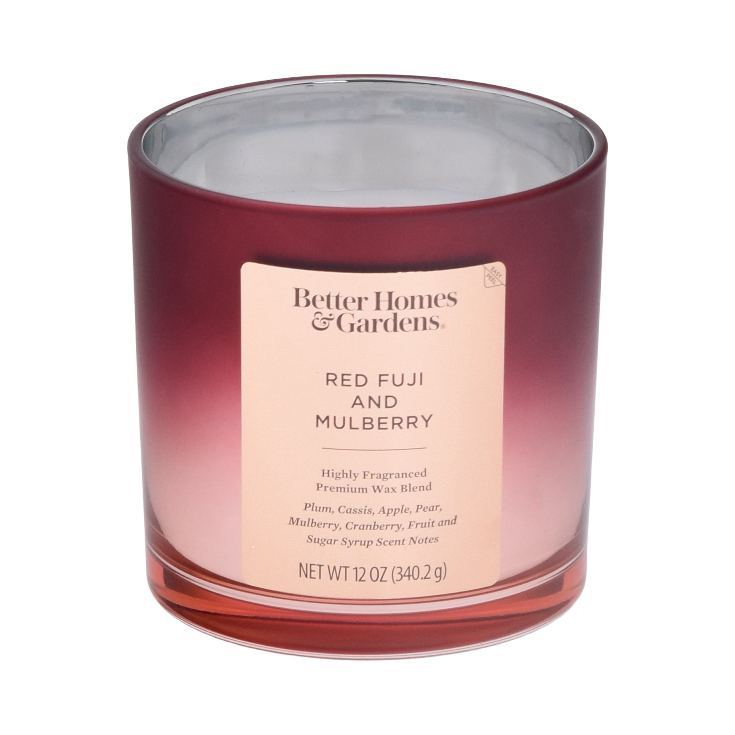 Better Homes & Gardens Red Fuji & Mulberry Scented 2-Wick Metallic Ombre Jar Candle 12oz