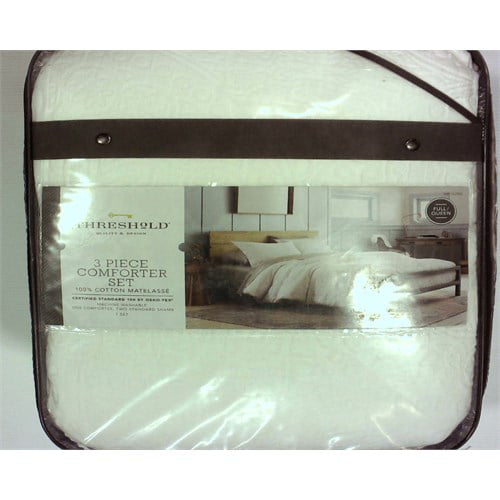 Threshold White Medallion Matelasse King Comforter 3pc Set for sale online 