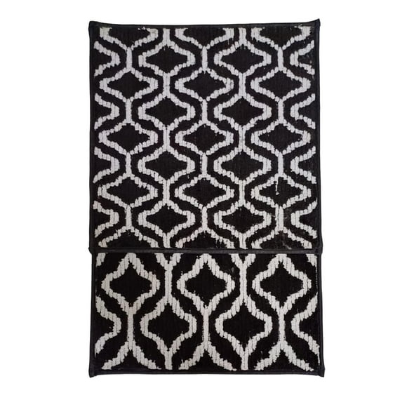Home Decor Inc. Austin Micro 2-Piece Bathmat Set – 18" x 18" & 18" x 28", Soft, Plush & Skid-Resistant