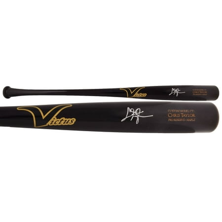 Dodgers Autograph - Chris Taylor Los Angeles Dodgers Fanatics Authentic Autographed Victus Game Model Bat - No Size