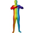 thumbnail image 4 of Morphsuits Adult Rainbow Skinsuit Halloween costume, Large, 4 of 5