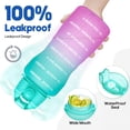 thumbnail image 6 of 64oz Half Gallon Motivational Water Bottle with Time Marker & Straw, BPA-Free Leakproof Sports Jug with 2-in-1 Chug & Straw Lid, Paracord Handle for Travel Gym, 6 of 8