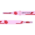 thumbnail image 2 of INSPIRE CHIC Heart Printed Cute Flat Shoelaces for Sneakers and Boots - 1 Pair of Colorful Laces Pink-Red Rose 120cm/47.2", 2 of 6