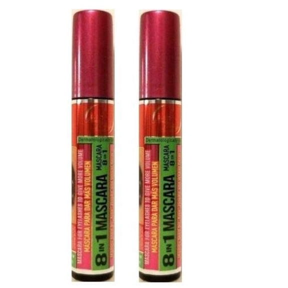 2x Alma Belleza 8 in 1 Black Mascara Eyelashes MAMEY Seed ALOE JOJOBA Waterproof