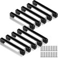 thumbnail image 1 of 128mm Kitchen Handle, 10 Pcs Black Kitchen Cabinet Handles For Door, Drawer, Cabinets (with Screws), 1 of 5