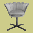 thumbnail image 3 of Impressions Vanity Melissa Swivel Modern Makeup Chair, 360 Degree Swivel Desk Chairs (Gray Velvet), 3 of 5