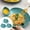 lb.lightblue, variant on HLONKReusable Lightweight Plastic Dinner Plates Set of 3 Dishwasher & Microwave Safe with Elegant Light Blue Color for Kitchen and Camping Use Yellow