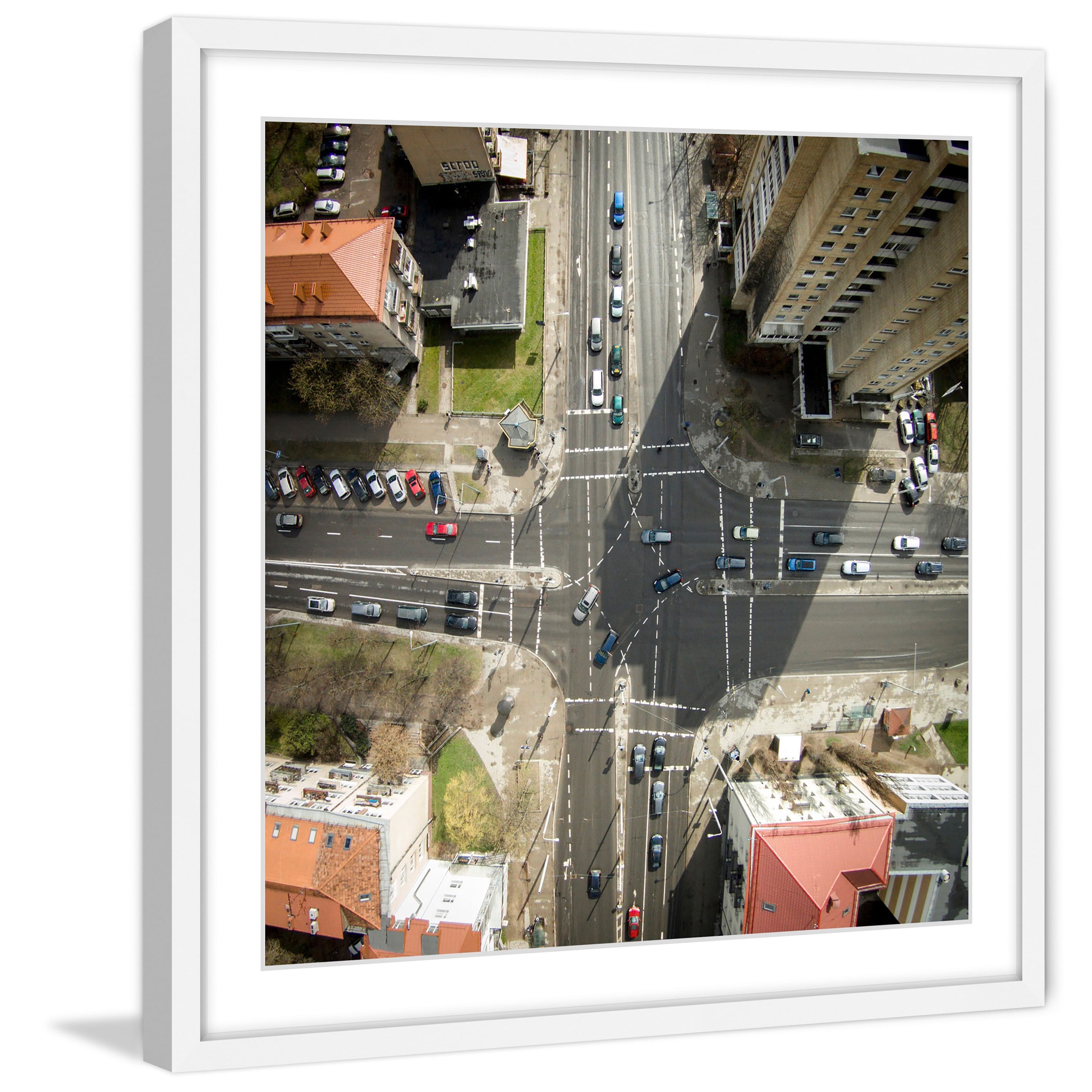 Marmont Hill "Intersection" by Karolis Janulis Framed Painting Print