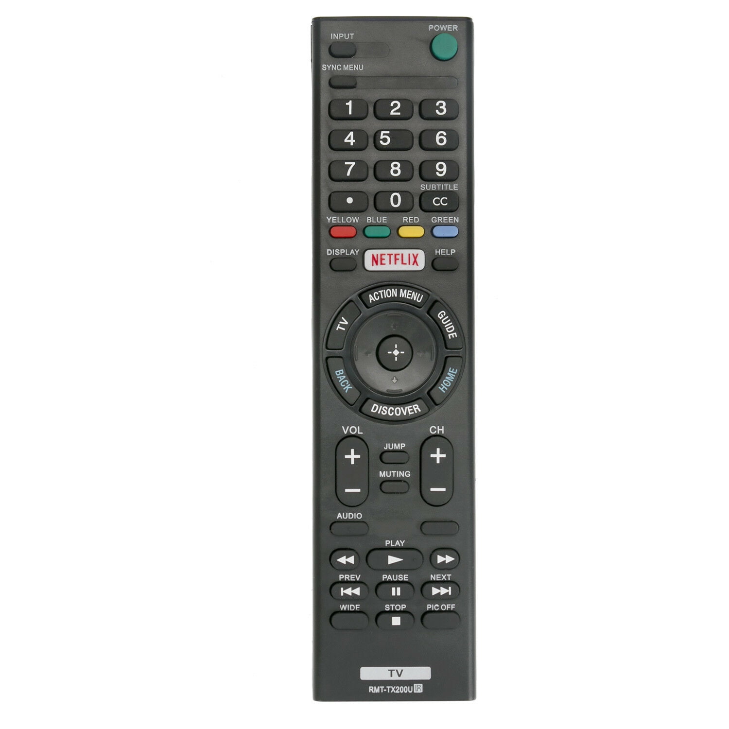 New RMTTX200U Replaced Remote Control compatible with Sony TV XBR
