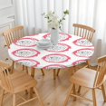 thumbnail image 3 of Round Picnic Table Cloth 100% Waterproof & Oil Proof, Elastic Fitted Table Cover for 36"-44" Round Tables, for Dining, Camping, Outdoor, 3 of 6