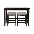 thumbnail image 2 of Contemporary Home Living 3pc Pub Style Sofa Table with Nested Upholstered Stools - 48" - Espresso, 2 of 4