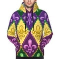 thumbnail image 5 of Bingfone Mardi Gras4 Men'S Drawstring Hoodie Long Sleeve Pocket Sweatshirts-4x-Large, 5 of 9