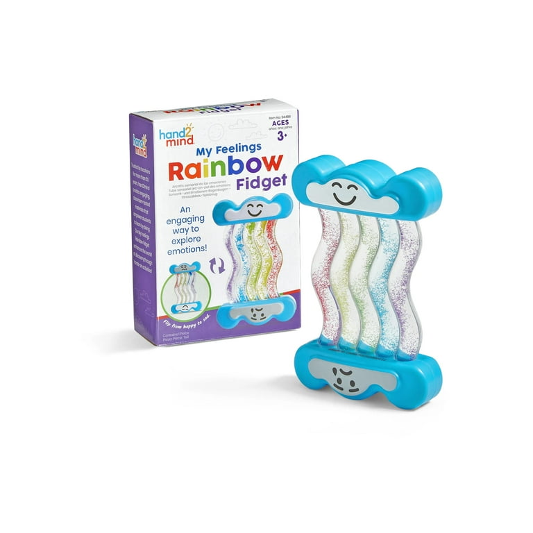 hand2mind Rainbow Sensory Fidget Tubes, Emotion Theme photo 3