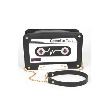 FASHNZFAB Cassette Tape Novelty Crossbody Bag