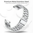 thumbnail image 6 of Comvin Compatible With Samsung Galaxy Watch 7/6/5/4 Bands 40mm 44mm/Watch 6 Classic 47mm 43mm/Watch 5 Pro Bands 45mm for Women Men, Stainless Steel Metal Charm Straps, 6 of 7