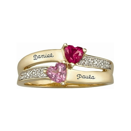 Personalized Family Jewelry Enamored Couple's Ring available in Sterling Silver, Gold and White Gold