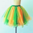 thumbnail image 2 of Leesechin Skirt for Women Pleated Elastic Waist Color Skirts Pleated Gauze Short Skirt Adult Dancing Skirt, 2 of 3