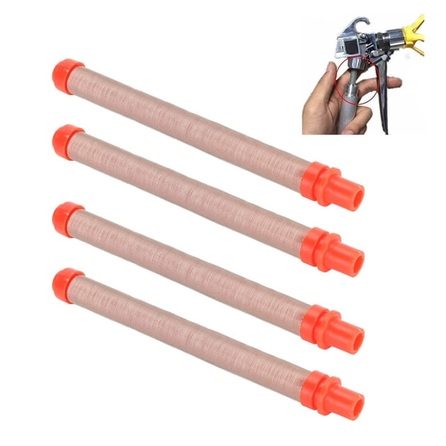 10Pcs Airless Spray Filter Efficiently Prevent Clogging Noise, Replacement PC Iron Material, for Various Spray Needs