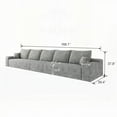 thumbnail image 4 of Modern Minimalist Plush Corduroy 168" Sectional Sofa for Living Room with Deep Seat and No Assembly Required, 4 of 7