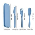 thumbnail image 3 of Travel Utensils Set with Case  Reusable Spoon Knife Forks Tableware  Portable Cutlery Set for Lunch Box Accessories for Adults Kids Travel Picnic Camping or Daily Use,a, 3 of 9