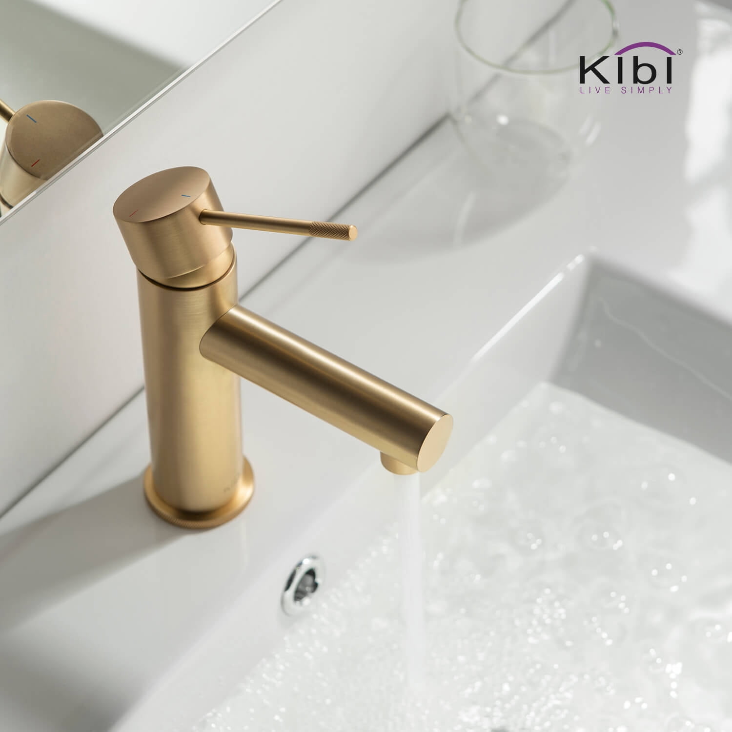 Kibi Circular X Single Handle Bathroom Vanity Sink Faucet
