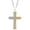 Gold, variant on Men's Gold-Tone Stainless Steel The Lord's Prayer Tablet Cross Pendant - Brilliance Fine Jewelry