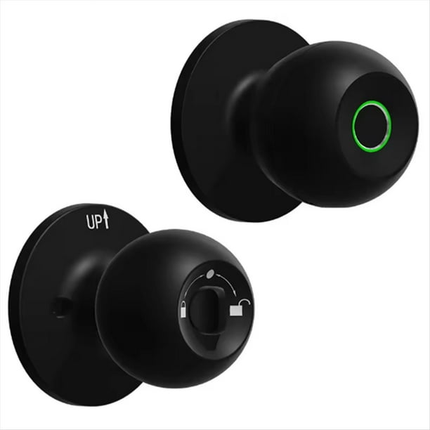 Perilla de Puerta Inteligente con Huella Dactilar, Cerradura Recargable con Llaves, Control por Aplicación TUYA para Dormitorios y Guardarropas.