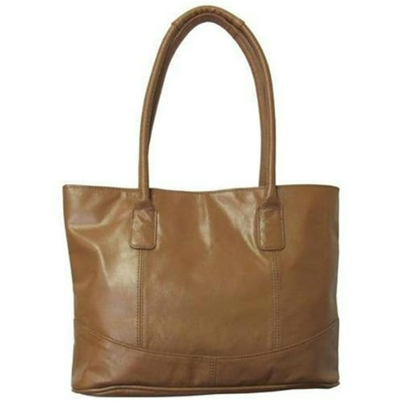 AmeriLeatherLeather Handbag for Women - Casual Shoulder Bag Purse with Zip Pocket - Stylish & Durable-Color:Walnut