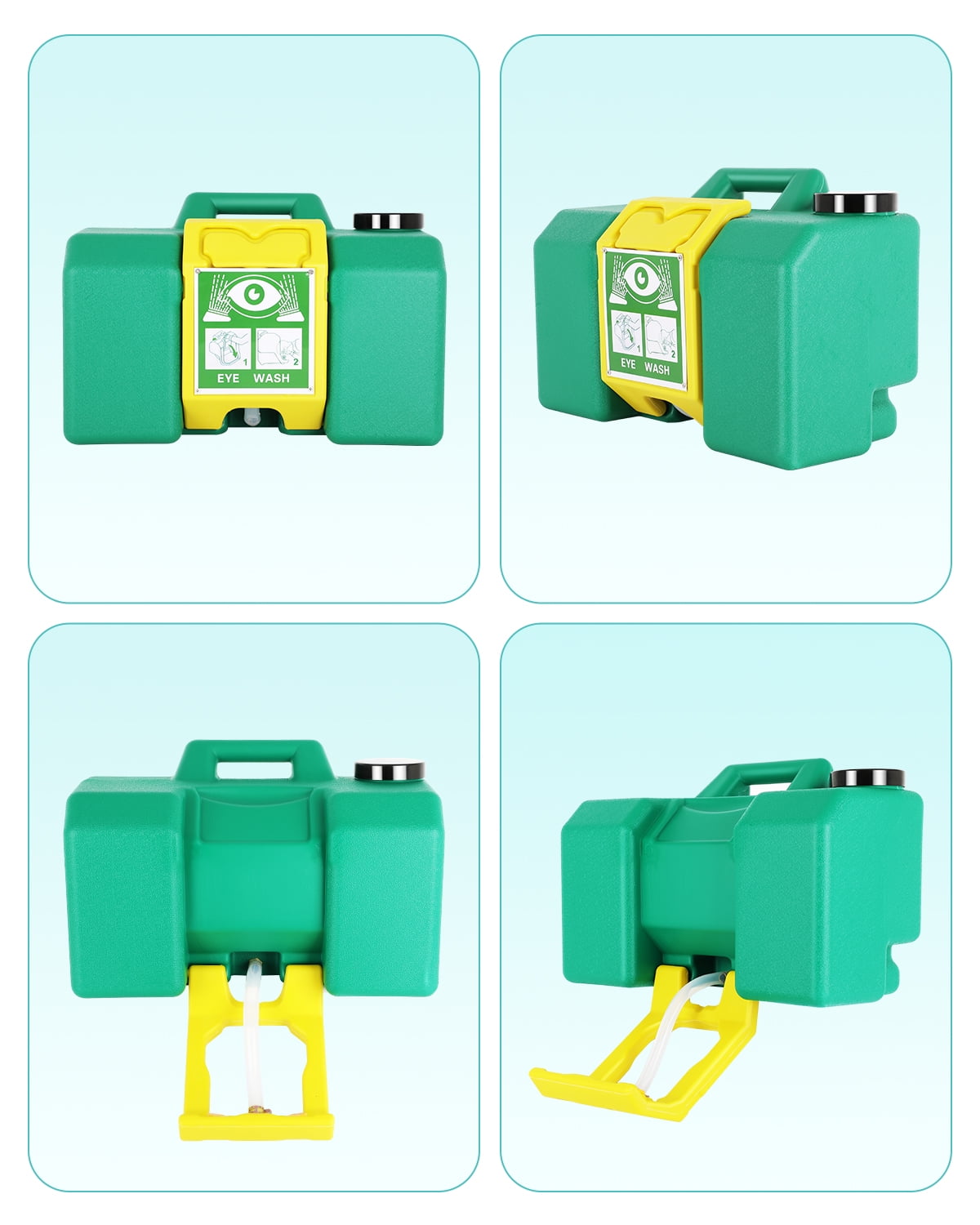 Portable Eyewash Station 8-Gallon OSHA Approved Wall-Mounted Gravity-Flow Indoors and Out, 30L Refillable Eyewash Station Heavy Duty Emergency Eye Wash Lasting for 10 Minutes