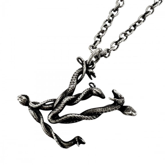 Pre-Owned Louis Vuitton Necklace for Men and Women, LV Snake Pendant, Adjustable, Vintage...