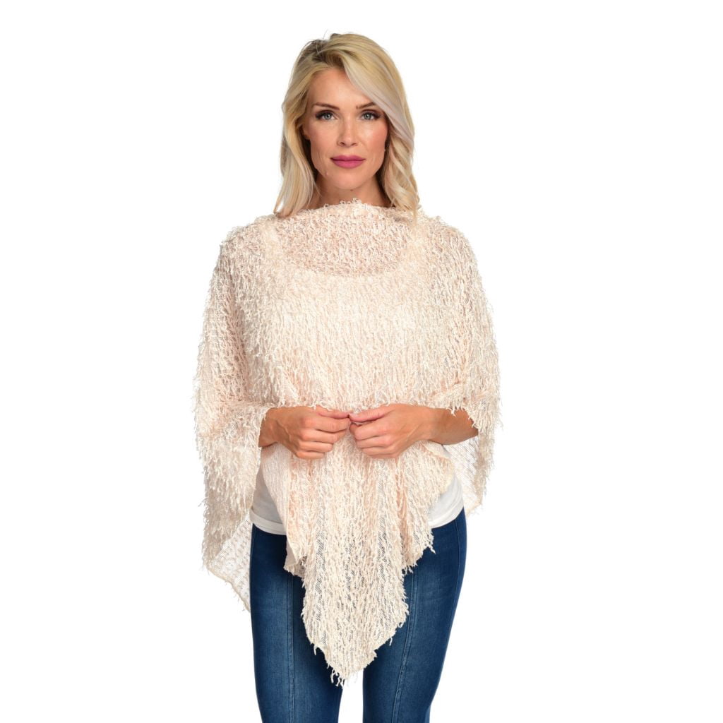 Laundry by Design Woven Eyelash Yarn Fringed Poncho - Walmart.com