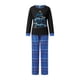 thumbnail image 2 of Pijamas navideños familiares a juego, camiseta de manga larga con estampado de letras y pantalones a cuadros. Ropa de dormir para estar en casa., 2 of 10