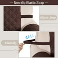 thumbnail image 2 of LUXSHARE HOME Reversible 91 inch 4 Seater Sofa Cover for Pet Friendly Machinche Washable Water Repellent Furniture Protector with Elastic Straps & Foam Rods, 4-seat Size, Chocolate/Chocolate, 2 of 6