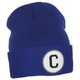 thumbnail image 3 of Daxton Custom A to Z Initial Letters Cuff Hat Beanie Warm Knit Skull Cap, Royal Letter C, 3 of 4
