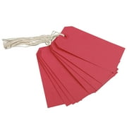JAM Paper Medium Red Paper Gift Tags, with String 4.75 x 2.37 x 2 (10 Count)