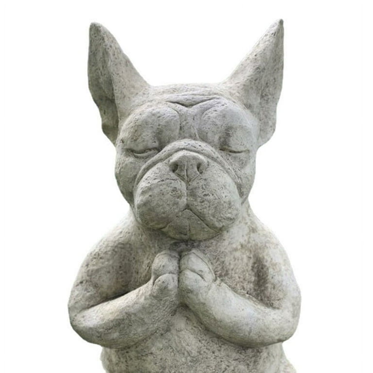  Zyh-hyz Ceramic Dog Statue, Bulldog Decoration Figure Pet Model  Ceramic Crafts Home Desktop Accessories New 2PCS : Home & Kitchen