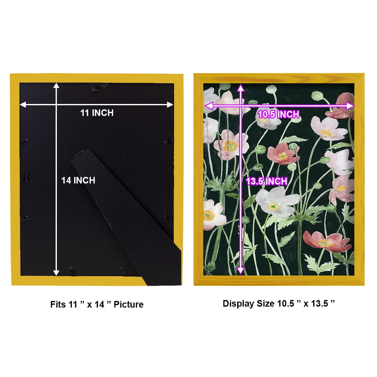 Anemone Dance I -Framed Print w/glass-Sunflower Yellow