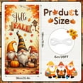 thumbnail image 4 of Large Fall Door Cover Decorations Fall Door Banner for Front Door Realistic Sunflower Maple Leaves Pumpkin Door Hanging Sign Autumn Harvest Backdrop Background for Thanksgiving Holiday Party Supplies, 4 of 6