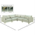 thumbnail image 4 of Meridian Furniture Julia Cream Velvet Modular Sectional, 4 of 5