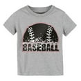 thumbnail image 2 of RTKFRFLM Kids Baseball Raglan T-Shirt Classic Cotton Graphic Tee for Boys and Girls Grey 8-10 Years, 2 of 4