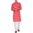 thumbnail image 1 of Royal Men's Art Silk Kurta Churidar Maroon, 1 of 1