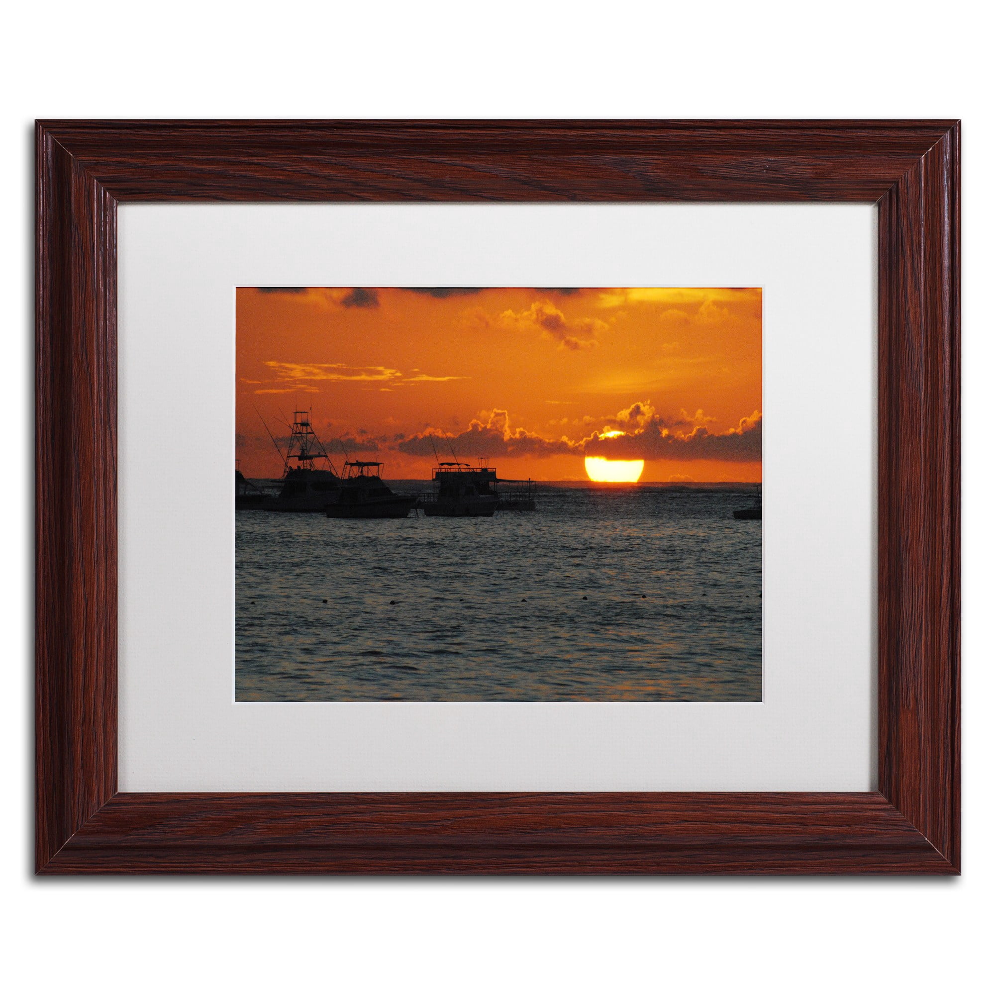 Trademark Fine Art "Never Distant" Canvas Art by Monica Mize, White Matte, Wood Frame