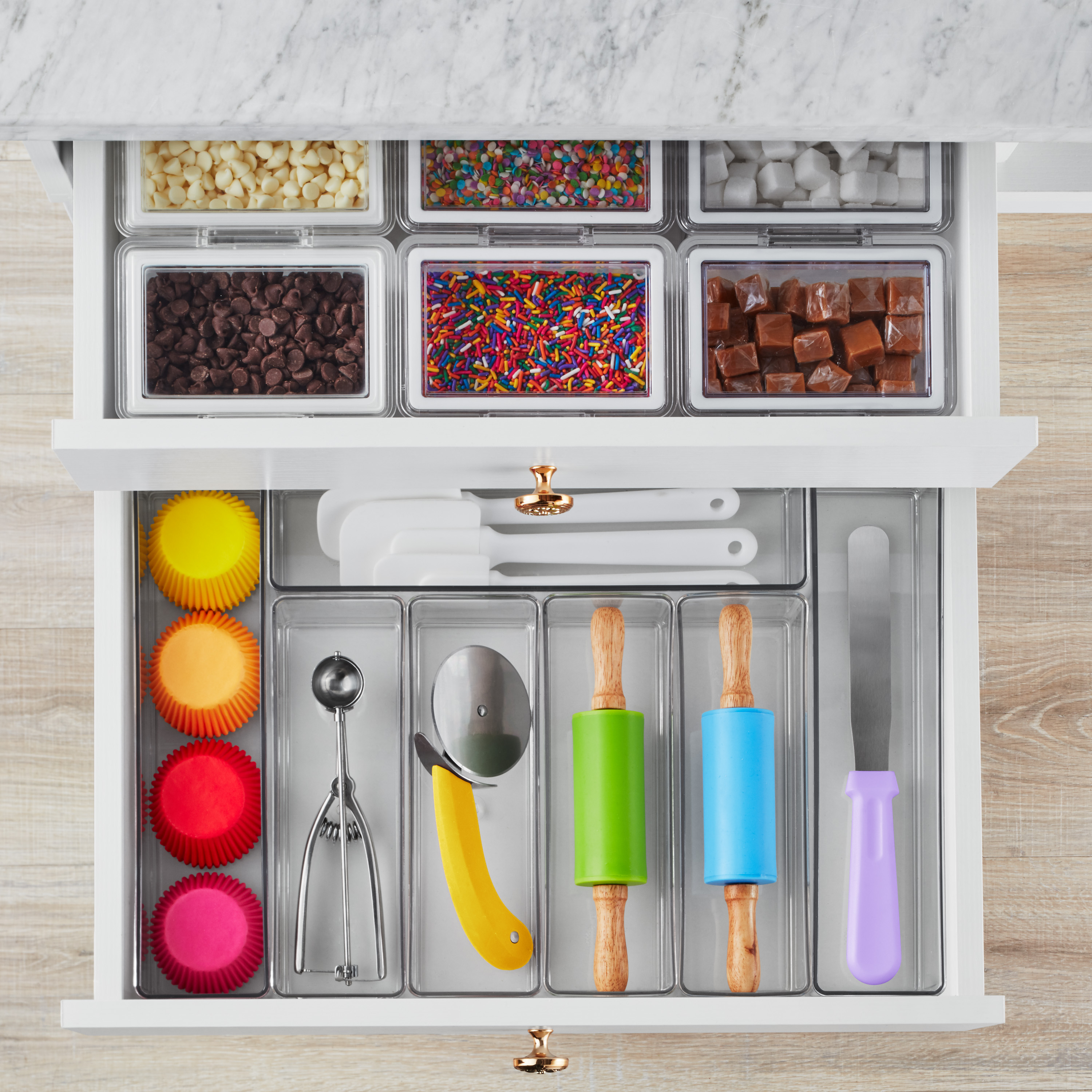 The Home Edit 6-Piece Clear Plastic Kitchen Drawer Edit Storage System - image 3 of 7