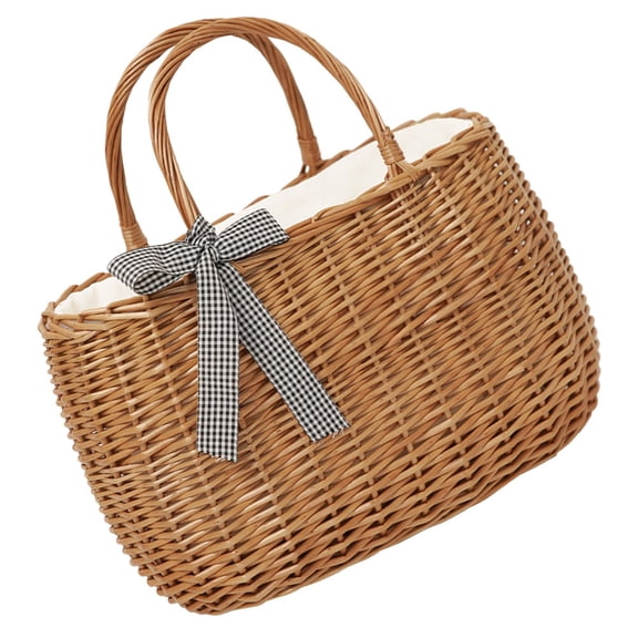 RENACLIPY Portable Rattan Storage Basket in Various Colors, Organizer for Home, Office, Bedroom, and More, 1 Piece