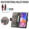 thumbnail image 4 of Case for Samsung Galaxy A23 Cover Leather Wallet Folio Case Book Design Flip Magnetic Closure - Grey, 4 of 5