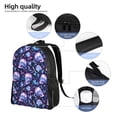thumbnail image 5 of Haiem Blue Skull Crystal Backpack - Stylish and Durable 15-inch Laptop Backpack with Waterproof Oxford Fabric, 5 of 8