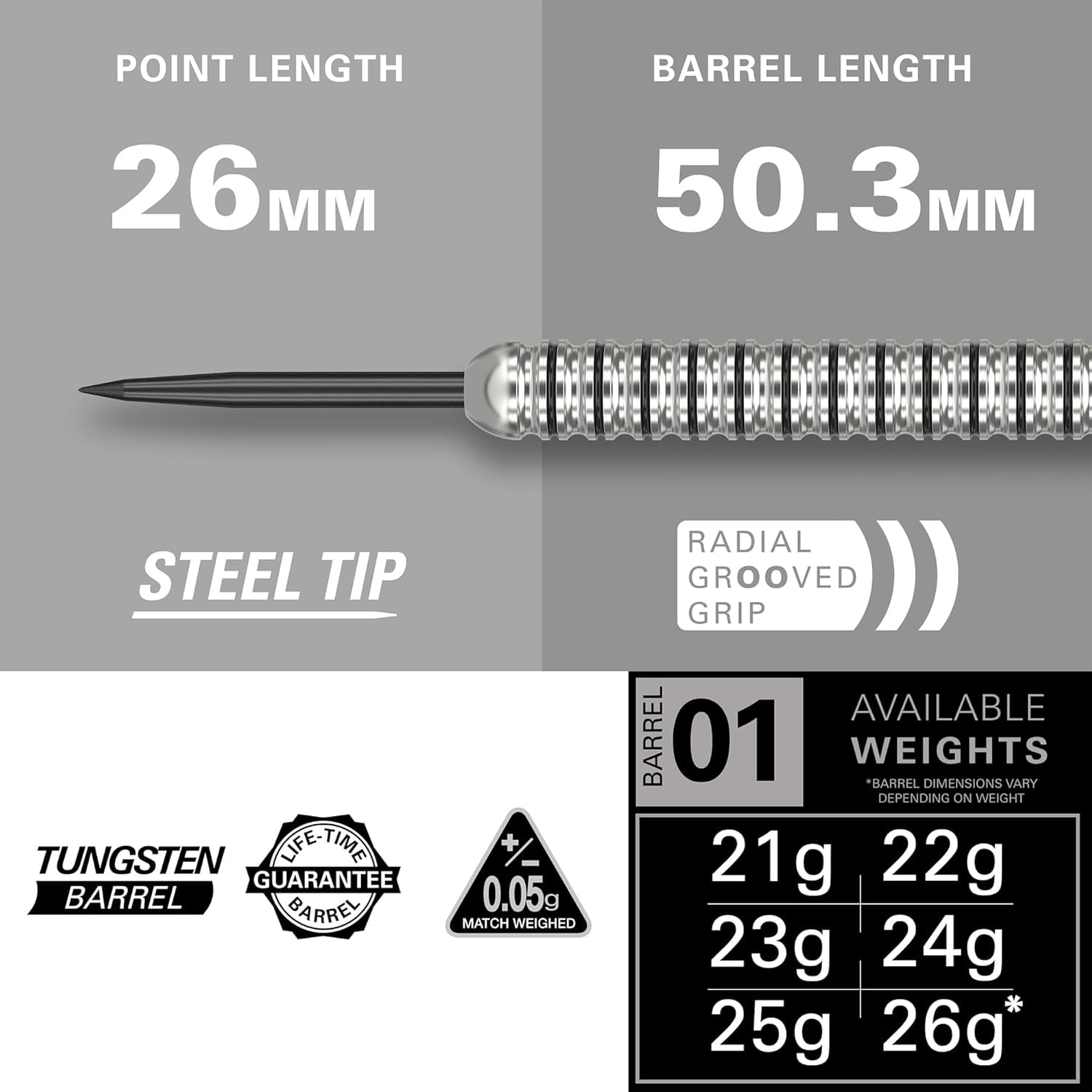 Target Darts Artemis 23G Tungsten Steel Tip Darts Set - 6 Pro Grip Shafts - 9 Pro Ultra Flights – Dart Wallet - Dart Counter App Coupon Bundle