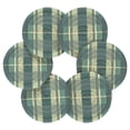 thumbnail image 2 of Green Lattice 6 Pcs Drink Coasters with Holder Absorbent Coasters Woven Coasters for Drinks Table Desk Protection Home Decor, 2 of 7