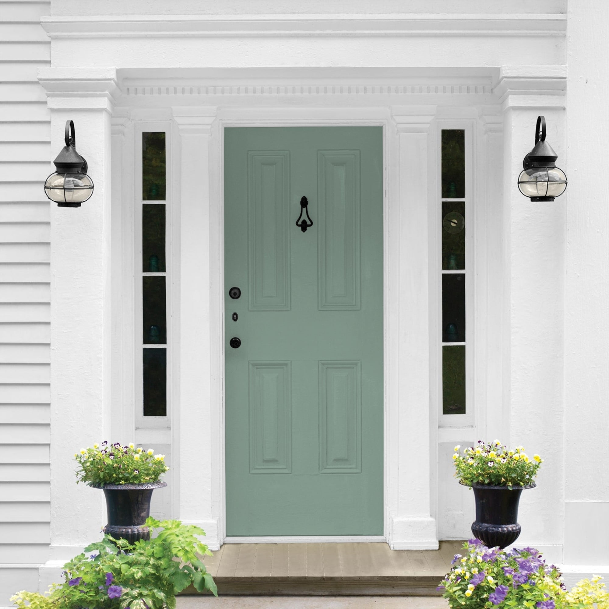 Glidden One Coat Paradise Found / Green Semi-Gloss Exterior Paint with Primer, 1 Gallon