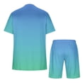 thumbnail image 4 of VBTAPA Mens Summer 2 Piece Outfits Vacation Beach Hawaiian Short Sleeve T Shirts and Shorts Set Big and Tall Hipster Streetwear Sky Blue XL, 4 of 6
